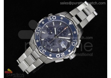 Aquaracer 500M Automatic Chronograph SS Blue Dial on Bracelet