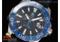 AquaRacer Calibre 5 SS Blue Ceramic Bezel V6F 1:1 Best Edition Black Dial on Black Nylon Strap A2824