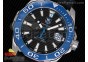 AquaRacer Calibre 5 SS Blue Ceramic Bezel V6F 1:1 Best Edition Black Dial on Black Nylon Strap A2824