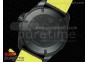 Aquaracer Calibre 5 ALL Black PVD MKF 1:1 Best Edition Textured Dial Ceramic Bezel on Nylon Strap A2824