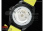 Aquaracer Calibre 5 ALL Black PVD MKF 1:1 Best Edition Textured Dial Ceramic Bezel on Nylon Strap A2824