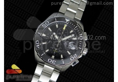 Aquaracer 300M Chronograph SS Black Dial on SS Bracelet JAP Quartz