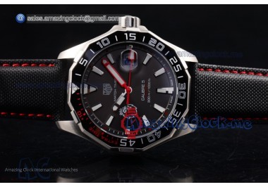 Aquaracer Calibre 5 Match Timer Premier League Special Edition SS Dark Grey Dial Black Leather - Miyota Quartz