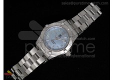 Aquaracer Ladies SS Blue MOP Dial Stick Markers SS Bezel on Bracelet Swiss Quartz