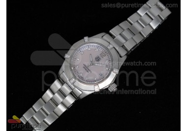 Aquaracer Ladies SS Pink MOP Dial on Bracelet Swiss Quartz