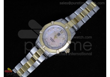 Aquaracer Ladies SS/YG Pink MOP Dial YG Bezel on SS/YG Bracelet Swiss Quartz