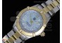 Aquaracer Ladies SS/YG Blue MOP Dial Stick Markers on SS/YG Bracelet Swiss Quartz