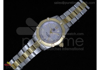 Aquaracer Ladies SS/YG White MOP Dial Stick Markers YG Bezel on SS/YG Bracelet Swiss Quartz