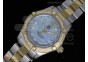 Aquaracer Ladies SS/YG Diamond Bezel Blue MOP Dial on SS/YG Bracelet Swiss Quartz