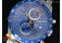 Carrera Calibre 16 SS Chrono Blue Dial Blue Bezel on SS Bracelet ETA7750