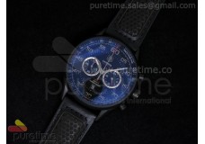 Carrera Calibre 36 Flyback PVD Black Dial on Black Leather Strap JAP Quartz