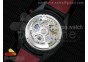 Carrera Calibre 1887 PVD V6F 1:1 Best Edition Ceramic Bezel Black Dial on Black Leather Strap CAL1887