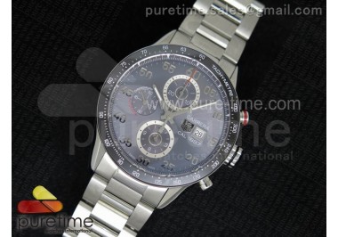 Carrera Calibre 1887 SS V6F 1:1 Best Edition Ceramic Bezel Gray Dial on SS Bracelet CAL1887