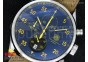 Carrera Calibre 1887 SS Chrono Black Dial Yellow Markers on Brown Leather Strap Jap Quartz