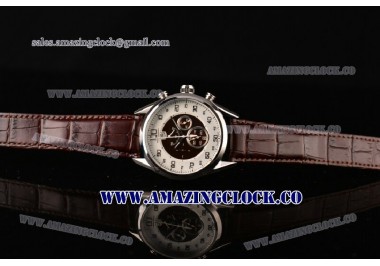 Mikrograph Chrono SS White/Brown Dial - OS10 Quartz