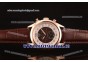Mikrograph RG Black/White Dial on Brown Leather Strap - AST16
