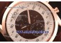 Mikrograph RG Black/White Dial on Brown Leather Strap - AST16