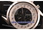 Mikrograph SS Black/White Dial on Black Leather Strap - AST16