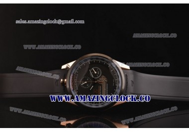 Mikrogirder 2000 Chrono RG PVD Bezel Black Dial on Black Rubber Strap - OS20 Quartz