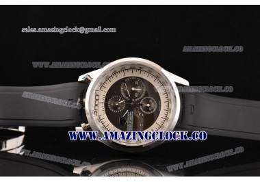 Mikrogirder 2000 Chrono SS Black/White Dial on Black Rubber Strap - OS10 Quartz