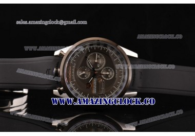 Mikrogirder 2000 Chrono SS PVD Bezel Black Dial on Black Rubber Strap - OS10 Quartz