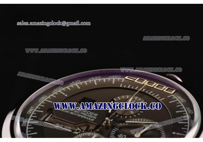 Mikrogirder 2000 Chrono SS Black Dial on Black Rubber Strap