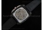 Monaco LS Calibre 12 Quartz PVD White on Black Leather Strap