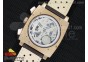 Monaco Concept Chrono RG White Dial on Brown Leather Strap Jap Quartz