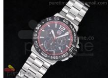 Formula 1 SS Black Dial on SS Bracelet Ronda Quartz