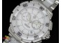 Formula 1 Lady Chrono SS/White Ceramic White Dial Diamond Bezel on Bracelet Swiss Ronda Quartz