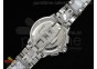 Formula 1 Lady Chrono SS/White Ceramic White Dial Stick Markers Diamond Bezel on Bracelet Swiss Ronda Quartz