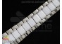 Formula 1 Lady Chrono SS/White Ceramic White Dial Stick Markers Diamond Bezel on Bracelet Swiss Ronda Quartz