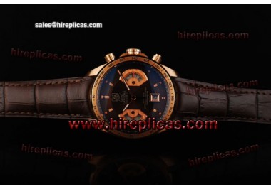 Tag Heuer Grand Carrera Calibre 17 RS Chrono CAV514C-FC8171 Swiss Valjoux 7750 Automatic Rose Gold Brown Dial