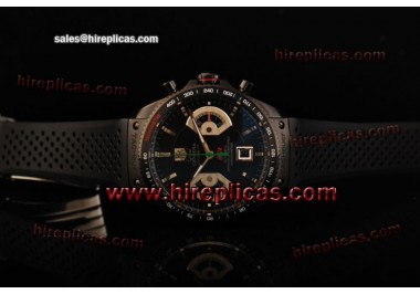 Tag Heuer Grand Carrera Calibre 17 RS Chrono Cav518b.ft6016 Swiss Valjoux 7750 Automatic Titanium Black Dial