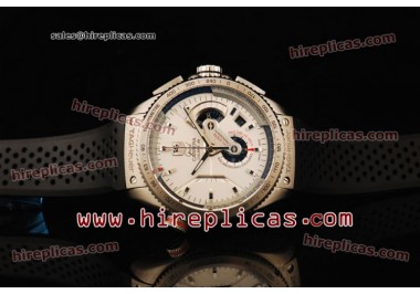 Tag Heuer Grand Carrera Calibre 36 Chrono CAV5115.FT6019 Swiss Valjoux 7750 Automatic Titanium White Dial